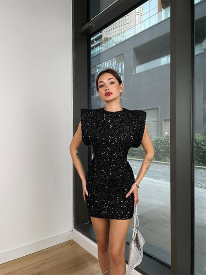 Annie Glitter Mini Dress