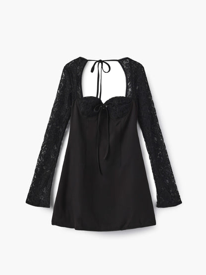 Louise mini dress with lace details
