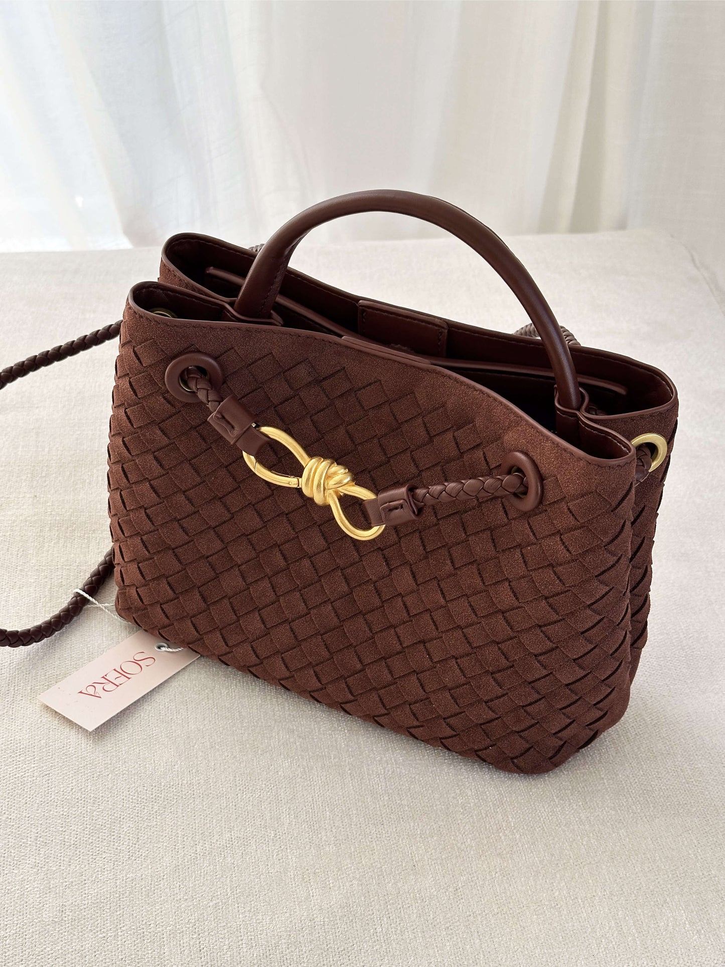 Lucia Faux Suede Bag